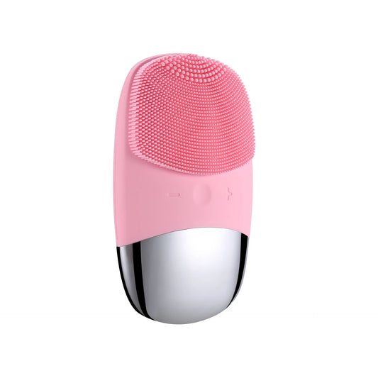 Square Electric Facial Cleansing Brush Silicone Rechargeable Introducer Beauty Device Ultrasonic Face Cleaning Massage Tool